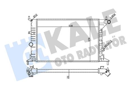 KALE OPEL Радиатор охлаждения Vectra B 1.6/2.0 95- Kale oto radyator 355060