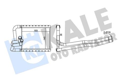 KALE HYUNDAI Радиатор отопления i20 12- Kale oto radyator 355130