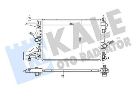 KALE OPEL Радиатор охлаждения Astra J,Chevrolet Cruze 1.6/1.8 09- Kale oto radyator 355200