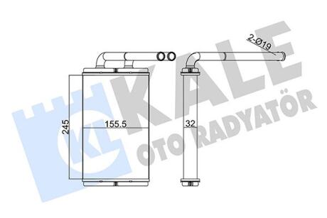 KALE OPEL Радиатор отопления Antara,Chevrolet Captiva Kale oto radyator 355240
