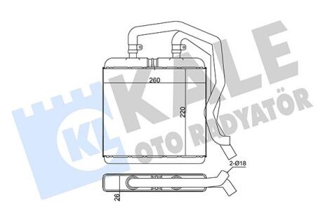 Радиатор отопителя IVeco Daily III Kale oto radyator 355285