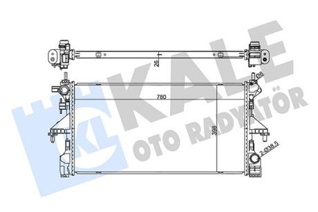 KALE CITROEN Радиатор охлаждения Jumper,Peugeot Boxer 2.0 BlueHDI 16- Kale oto radyator 355550