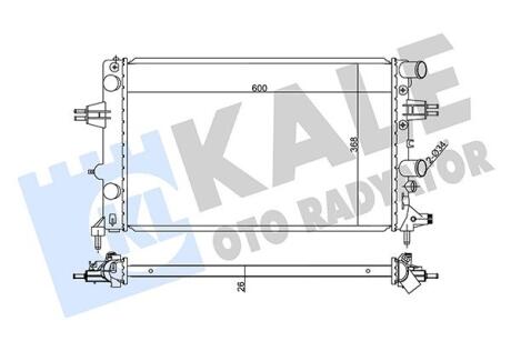 KALE OPEL Радиатор охлаждения Astra G 1.6 02- Kale oto radyator 355570