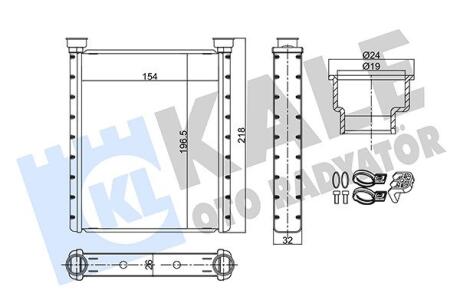 KALE DB Радиатор отопления W176/246 12-,Infiniti Q30 Kale oto radyator 355720