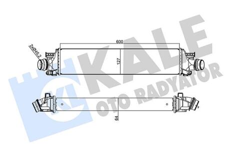 KALE CHEVROLET Інтеркулер AVEO 1.3, 1.4 11- Kale oto radyator 355940