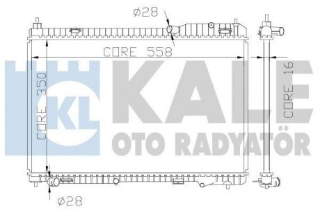 KALE FORD Радіатор охлаждения Fiesta VI 1.4 08- Kale oto radyator 356000