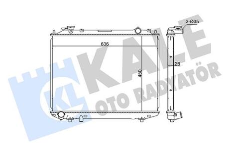 Радиатор охлаждения Ford Ranger - Mazda B-Serie, Bt-50 Radiator KALE OT Kale oto radyator 356200