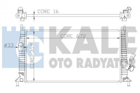 KALE VOLVO Радіатор охлаждения C30/70,S40 II,V50,Ford C-Max,Focus II,Mazda 3 1.3/2.0 03- Kale oto radyator 356300 (фото 1)