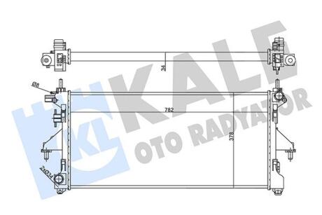 KALE CITROEN Радіатор охолодження Jumper, Peugeot Boxer 2.2HDi -AC 06- Kale oto radyator 356455