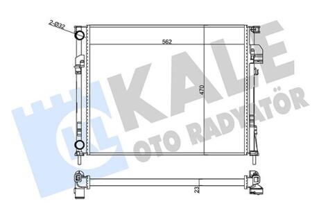 Радіатор охолодження Renault Trafic II/Opel Vivaro/Nissan Primastar Kale oto radyator 356890