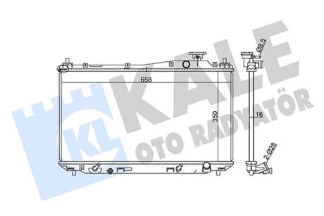 KALE HONDA Радиатор охлаждения Civic VII 1.4/1.7 01- Kale oto radyator 356900