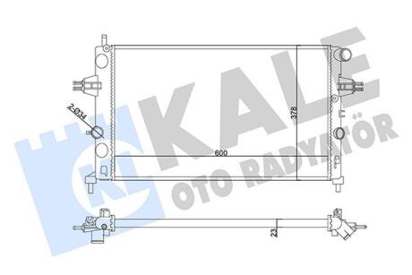 Радиатор охлаждения Opel Astra G, Zafira A Kale oto radyator 356965
