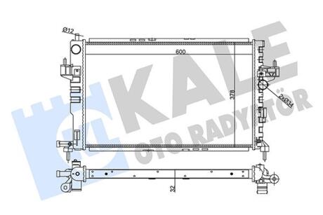 KALE OPEL Радіатор сист. охолодження двиг. CORSA C 1,7 TD 2000- Kale oto radyator 357030