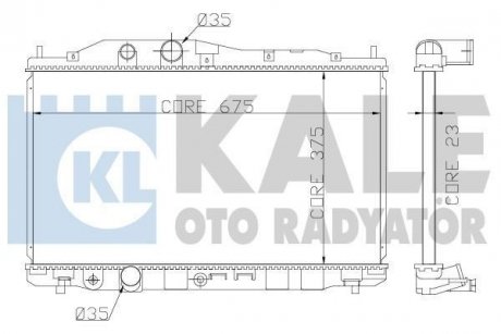 KALE HONDA Радіатор охлаждения Civic VIII 1.8 07- Kale oto radyator 357200 (фото 1)
