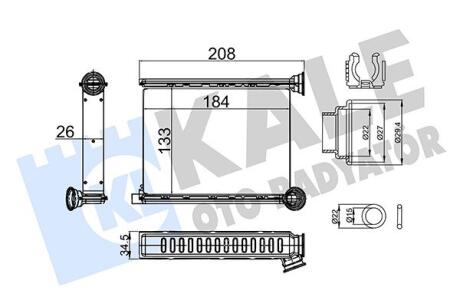 Радіатор обігрівача Renault Duster II (18-) Kale oto radyator 357310