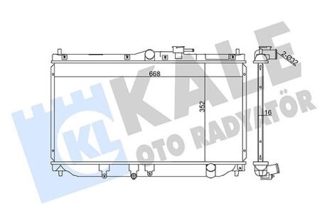 KALE HONDA Радиатор охлаждения Accord IV,V,Rover 600 1.9/2.2 90- Kale oto radyator 357700