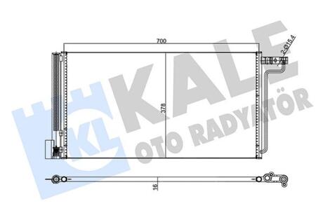 Радиатор кондиционера Ford C-Max II, Focus III, Grand C-Max Kale oto radyator 357755