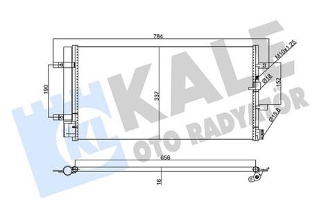 Радиатор кондиционера Audi A4 (12-), A5 (12-), A6 (11-), A7 (10-), Q5 (13-)/Pors Kale oto radyator 357770