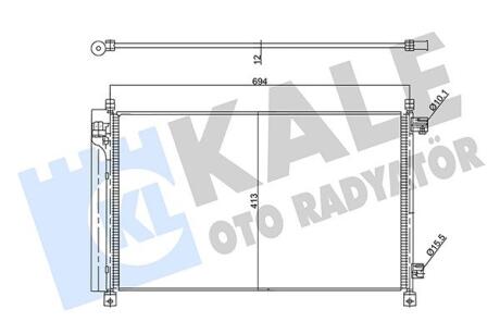 Радиатор кондиционера Nissan X-Trail (14-)/Renault Koleos (16-) 2.0i, 2.5i Kale oto radyator 357890
