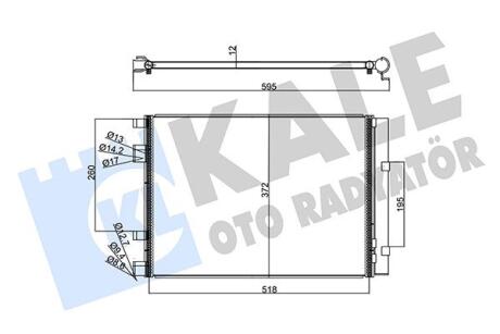 KALE HYUNDAI Радиатор кондиционера Solaris,i20 08-,Kia Rio III Kale oto radyator 358225