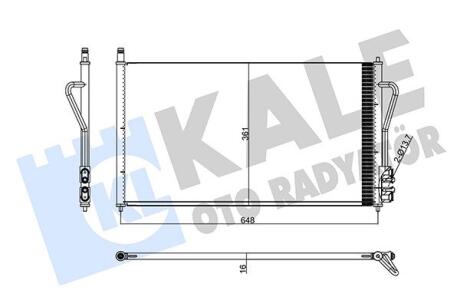 KALE FORD Радиатор кондиционера Focus 98- Kale oto radyator 358240