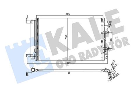 Радіатор кондиціонера Kia Cerato Kale oto radyator 358245