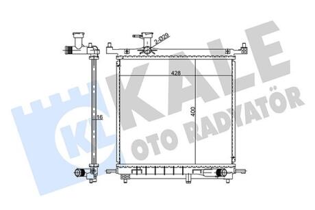 KALE NISSAN Радиатор охлаждения двигателя (мкп) 400*428*16 MICRA IV 1.2 10- Kale oto radyator 358685
