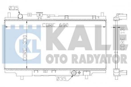 KALE MAZDA Радіатор охлаждения 323 C/P/S V 1.3/2.0D 94- Kale oto radyator 359800