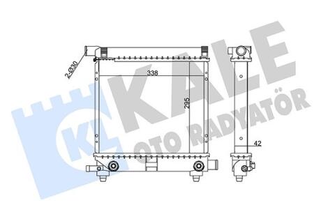 KALE DB Радиатор охлаждения W124/201 1.8/2.0 83- Kale oto radyator 361200