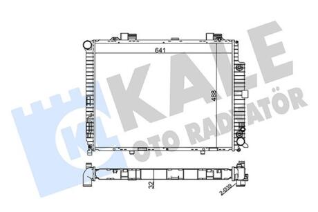 KALE DB Радиатор охлаждения W210 2.9TD 96- Kale oto radyator 361600