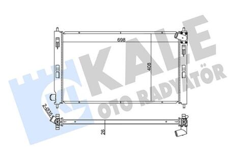 KALE MITSUBISHI Радиатор охлаждения ASX,Lancer VIII,Outlander II,Citroen,Peugeot 1.8 DI-D/3.0 Kale oto radyator 362100