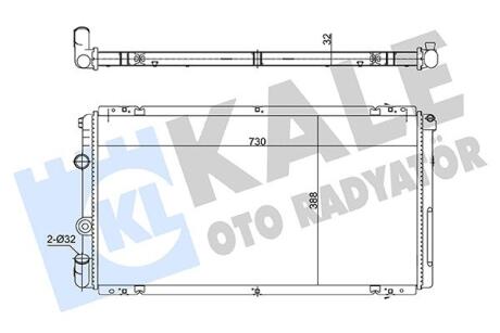 KALE RENAULT радіатор охолодження Master II,Opel Movano,Nissan 1.9dCi/2.8dCi/DTi 00- Kale oto radyator 362735
