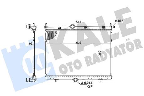 KALE OPEL Радіатор системи охолодження двигуна CORSA F 1.2 19-, PEUGEOT Kale oto radyator 363205