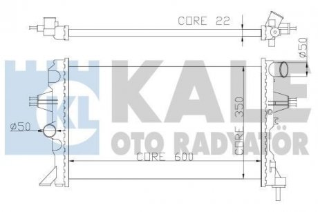 KALE OPEL Радіатор охлаждения Astra G,Zafira 1.4/2.2 Kale oto radyator 363500
