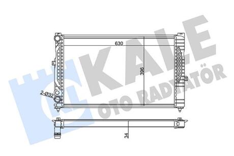 Радиатор охлаждения Audi A4, A6 - Skoda Superb I - Volkswagen Passat Radiator (3 Kale oto radyator 367500