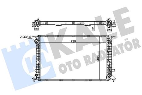 KALE VW Радиатор охлаждения Audi A4/5,Q5 2.7TDI/3.0 Kale oto radyator 367700