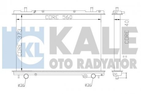 KALE FIAT Радіатор охлаждения Brava,Marea 1.9JTD 96- Kale oto radyator 368400