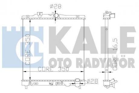 KALE HONDA Радиатор охлаждения Civic V,VI,HR-V 1.3/1.6 91- Kale oto radyator 368900 (фото 1)