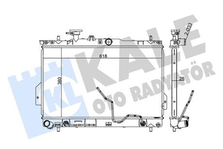 KALE HYUNDAI Радиатор охлаждения Matriz 1.5CRDi/1.8 01- Kale oto radyator 369700