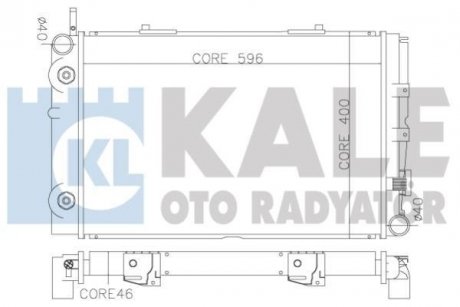 KALE DB Радиатор охлаждения с АКПП W201 2.0 82- Kale oto radyator 370200 (фото 1)