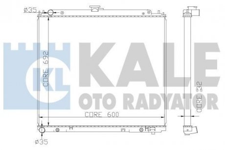 KALE NISSAN Радіатор охлаждения Navara,Pathfinder 2.5dCi 05- Kale oto radyator 370600