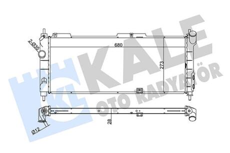 KALE OPEL Радиатор охлаждения Combo,Corsa B 1.2/1.6 Kale oto radyator 371100
