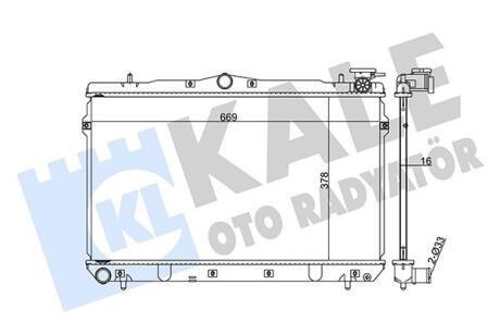 KALE HYUNDAI Радиатор охлаждения Coupe,Lantra II 1.5/2.0 96- Kale oto radyator 372400