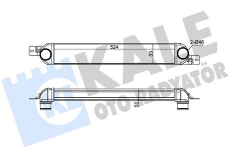 KALE OPEL Інтеркулер MERIVA A 1.3, 1.7 03- Kale oto radyator 375725