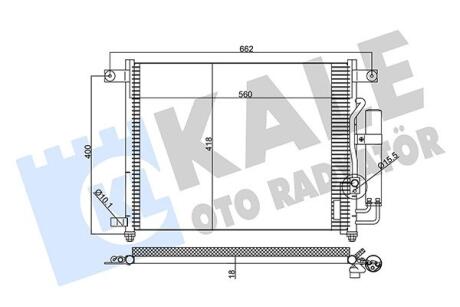 Радиатор кондиционера Chevrolet Aveo, Kalos, Daewoo Kalos Kale oto radyator 377000