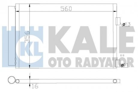 Радіатор кондиционера Citroen Belingo, C4, C4 I, C4 Picasso I Kale oto radyator 377900 (фото 1)