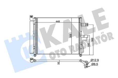 KALE HYUNDAI Радиатор кондиционера Accent II 00- Kale oto radyator 379100