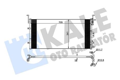 KALE HYUNDAI Радиатор кондиционера Sonata IV,Kia Magentis 01- Kale oto radyator 379500