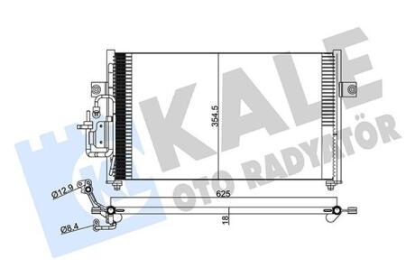 KALE HYUNDAI Радиатор кондиционера Coupe,Lantra II 95- Kale oto radyator 379700