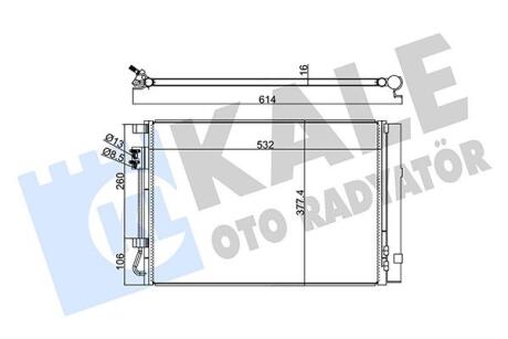 Радиатор кондиционера Hyundai Accent/KIA Rio III (10-) 1.4i, 1.6i Kale oto radyator 380200